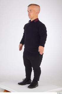  Jerome black jeans black oxford shoes blue sweatshirt casual dressed standing whole body 0002.jpg